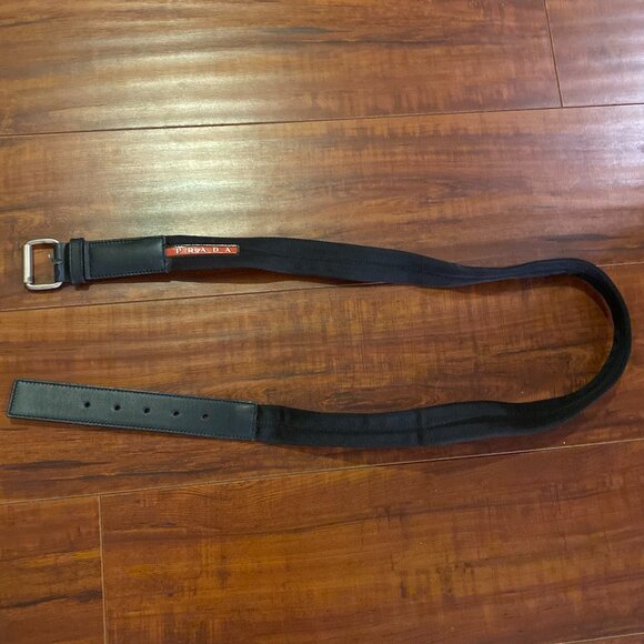 Authentic Vintage Prada Navy Blue Classic Soft Belt Made in Italy - Clean! - Picture 1 of 3
